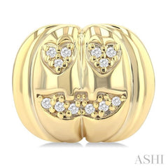 1/10 Ctw Petite Pumpkin Single Cut Diamond Fashion Earrings in 10K Yellow Gold 1/10 Ctw Petite Pumpkin Single Cut Diamond Fashion Earrings in 10K Yellow Gold