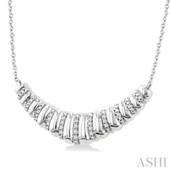 1/10 Ctw Ribbed Dome Shape Single Cut Diamond Bold Fashion Pendant With Chain in Sterling Silver 1/10 Ctw Ribbed Dome Shape Single Cut Diamond Bold Fashion Pendant With Chain in Sterling Silver