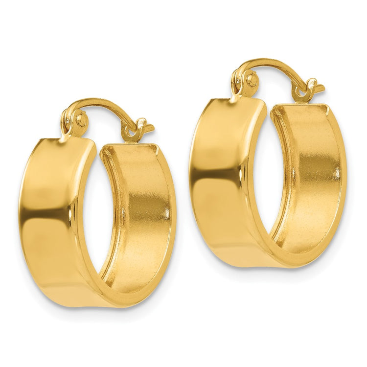 14K 5.75x17mm Polished Hoop Earrings