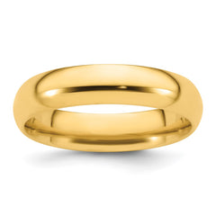 14k Yellow Gold 5mm Standard Weight Comfort Fit Wedding Band Size 9