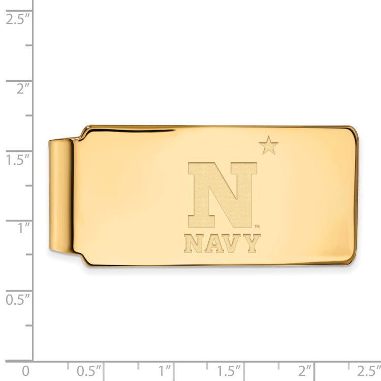 10k Gold LogoArt US Naval Academy Money Clip