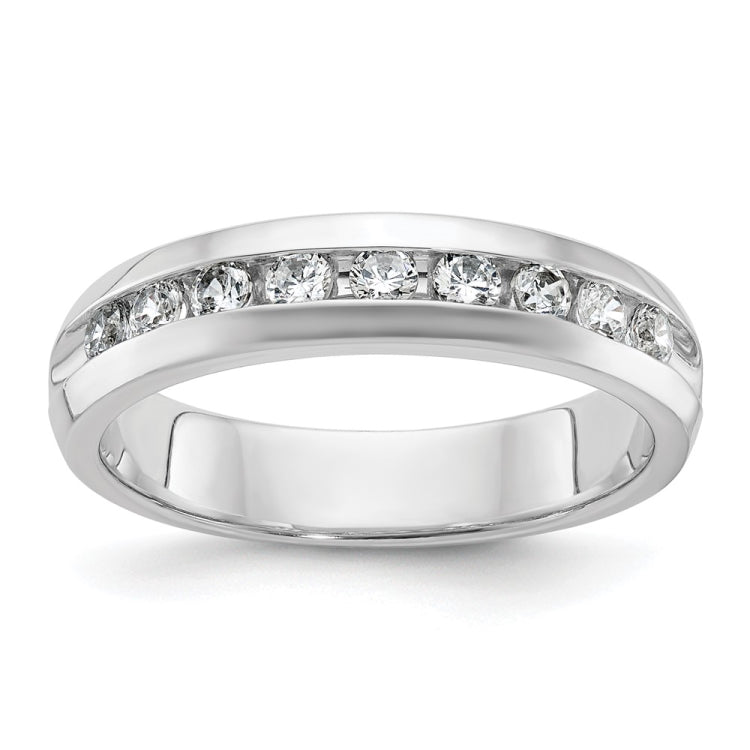 IBGoodman 14k White Gold Polished Nine Stone Men's Ring Mounting