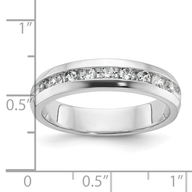 IBGoodman 14k White Gold Polished Nine Stone Men's Ring Mounting