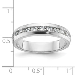 IBGoodman 14k White Gold Polished Nine Stone Men's Ring Mounting