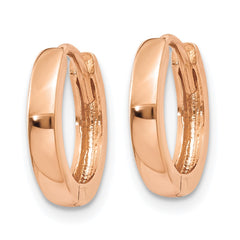 14k Rose Gold 1.8mm Round Hinged Hoop Earrings