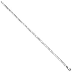 14K White Gold 10 inch 2.75mm Flat Figaro with Lobster Clasp Anklet