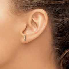 14k 1/10 carat Diamond Bar Post Earrings