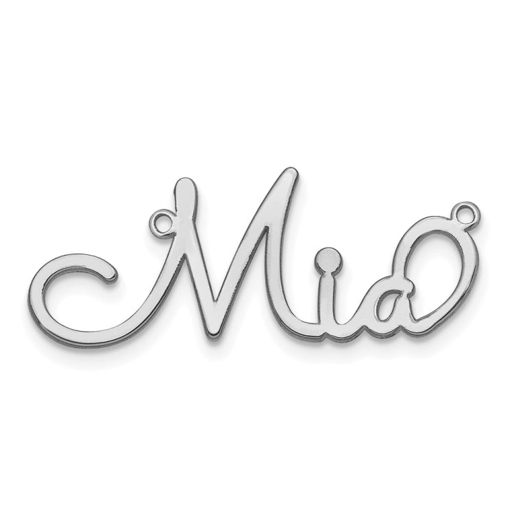 14k White Gold Polished Sacramento Font Name Plate