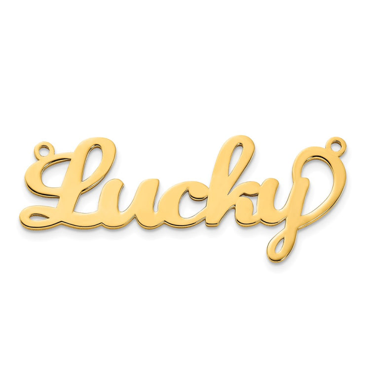14k Yellow Gold Name Plate