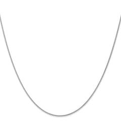 14K White Gold 18 inch 1.05mm Spiga with Lobster Clasp Chain