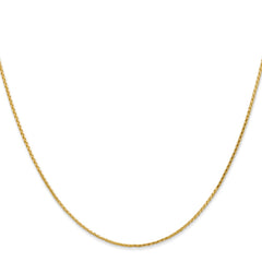 14K 20 inch 1mm Diamond-cut Parisian Wheat with Lobster Clasp Chain