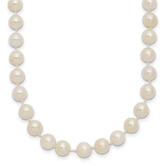 14k 5-6mm White Round Akoya Saltwater Cultured Pearl 18 inch Necklace