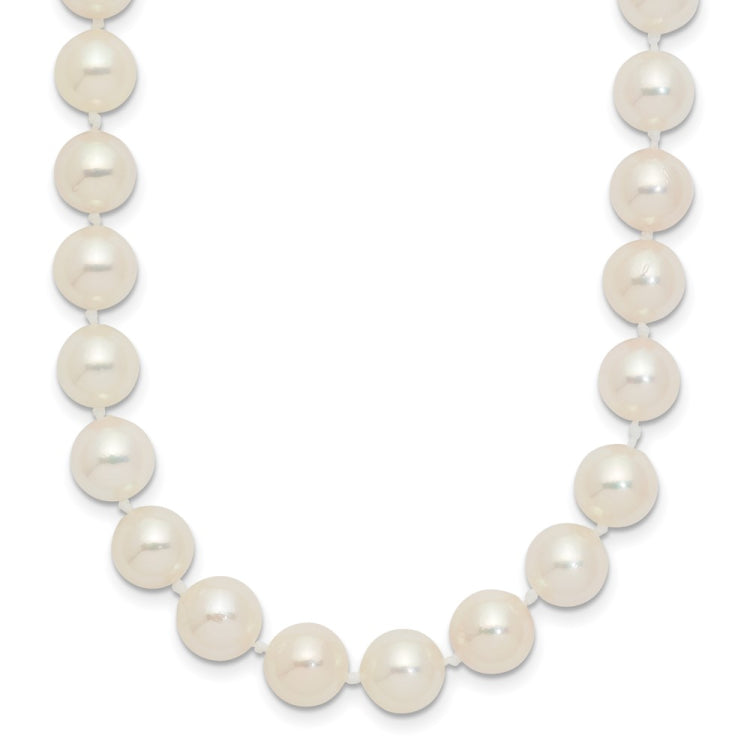 14k 7-8mm White Round Akoya Saltwater Cultured Pearl 20 inch Necklace