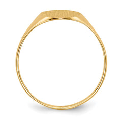 14k 8.5x10.0mm Oval Closed Back Signet Ring