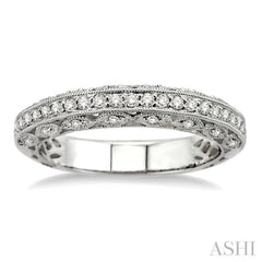 1/4 Ctw Diamond Matching Wedding Band in 14K White Gold