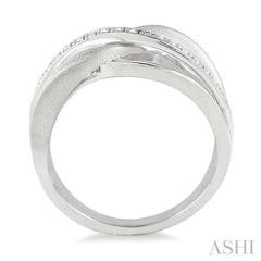 1/20 Ctw Single Cut Diamond Swirl Fashion Ring in Sterling Silver