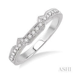 1/8 Ctw Round Cut Diamond Matching Wedding Band in 14K White Gold