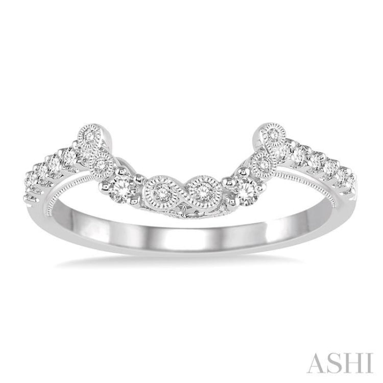 1/4 Ctw Round Cut Diamond Wedding Band in 14K White Gold