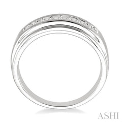 1/6 Ctw Round Diamond Men's Ring in 10K White Gold