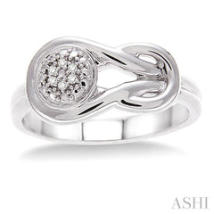 1/50 Ctw Single Cut Diamond Fashion Ring in Sterling Silver