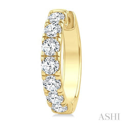 2.50CTRDDM ROUND DM HOOP ER YG 14K-G*