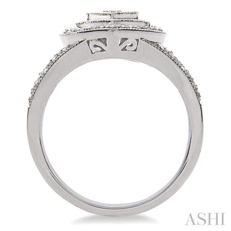 1/20 Ctw Heart Shape Single Cut Diamond Ring in Sterling Silver