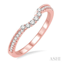 1/4 Ctw Round Cut Diamond Wedding Band in 14K Rose Gold