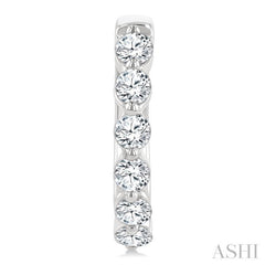 1.00CTRDDM SINGL PRONG HOOP ER WG 14K-G*