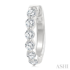1.00CTRDDM SINGL PRONG HOOP ER WG 14K-G*
