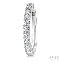1.00CTRDDM OVAL HOOP ER WG 14K-G*