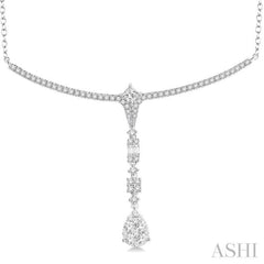 1 1/4 Ctw Diamond Lovebright Necklace in 14K White Gold