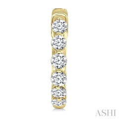 .50CTRDDM SINGLE PRONG HOOP ER YG 14K-G*