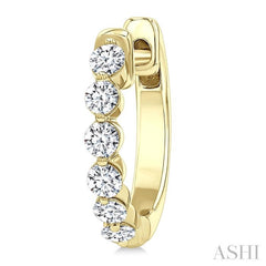 .50CTRDDM SINGLE PRONG HOOP ER YG 14K-G*