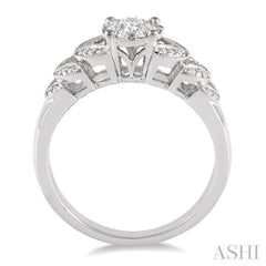 1/3 ctw Lovebright Round Cut Diamond Ring in 10K White Gold