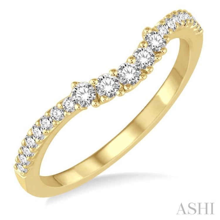 1/3 Ctw Round Diamond Wedding Band in 14K Yellow Gold