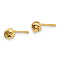 14k 5mm Polished Love Knot Post Earrings