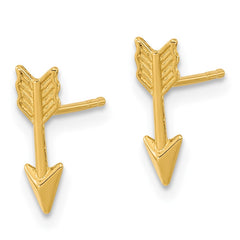 14k Polished Arrow Post Earrings