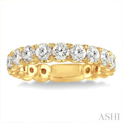 2 Ctw Diamond Matching Wedding Band in 18K Yellow Gold