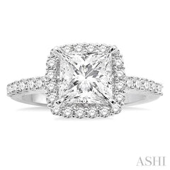 1/2 Ctw Diamond Semi-Mount Engagement Ring in 14K White Gold