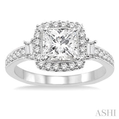 1/2 Ctw Diamond Semi-Mount Engagement Ring in 14K White Gold