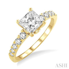 1/3 Ctw Diamond Semi-Mount Engagement Ring in 14K Yellow Gold