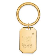 Sterling Silver Gold-plated LogoArt US Naval Academy Key Ring