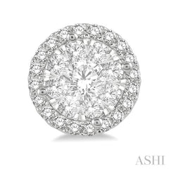 3/4 Ctw Lovebright Round Cut Diamond Stud Earrings in 14K White Gold