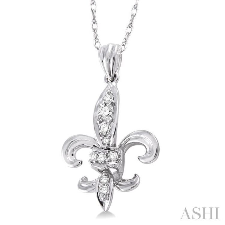 Fleur De Lis Diamond Pendant