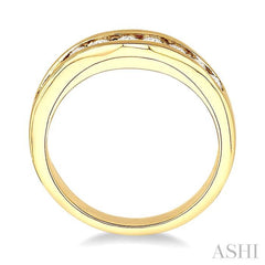 1/2 Ctw Round Cut Diamond Matching Wedding Band in 14K Yellow Gold