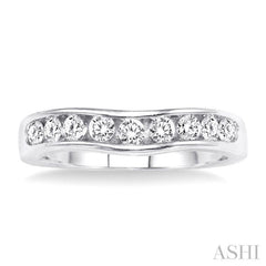 1/2 Ctw Round Diamond Matching Wedding Band in 14K White Gold