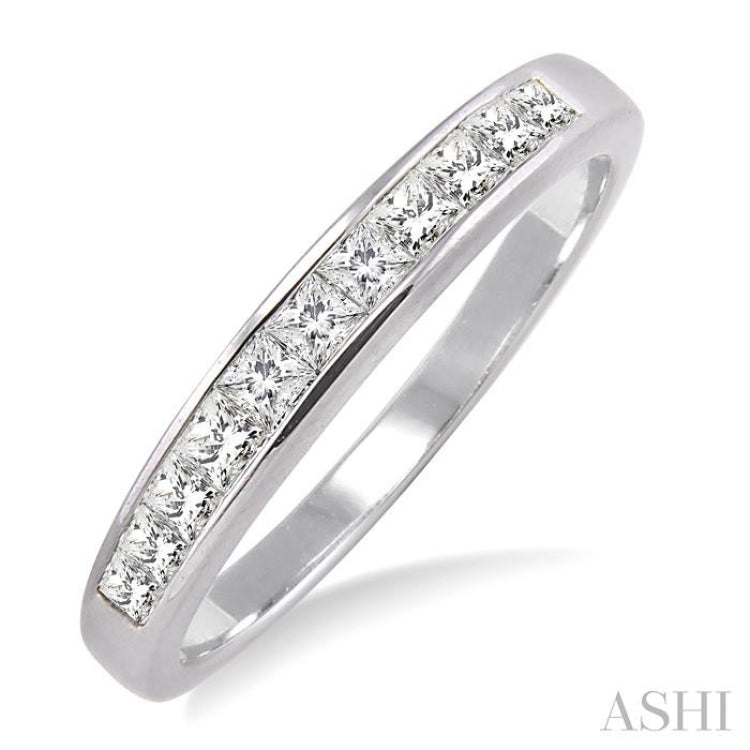 Channel Set Diamond Wedding Band