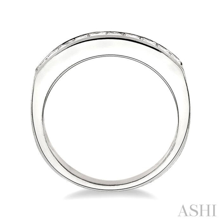 Channel Set Diamond Wedding Band