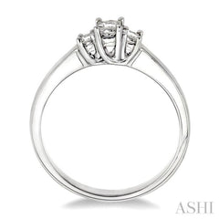 Princess Shape Past Present & Future Diamond Engagement Ring