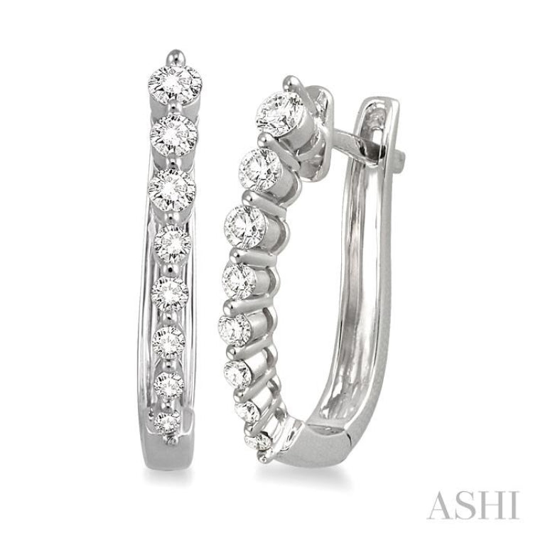 Journey Diamond Hoop Earrings